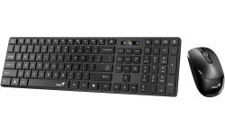 Genius SlimStar 8250 Set klávesnice a myši, bezdrátový, CZ+SK layout, Bluetooth, 2,4GHz, USB, Copilot, černý