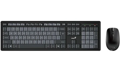 Genius Smart KM-8200 Dual Color, Set klávesnice a myši, bezdrátový, CZ/SK layout, 2,4GHz, mini USB přijímač,Copilot kl.,černo-šedá Genius Smart KM-8200 Dual Color, Set klávesnice a myši, bezdrátový, CZ/SK layout, 2,4GHz, mini USB přijímač,Copilot kl.,černo-šedá