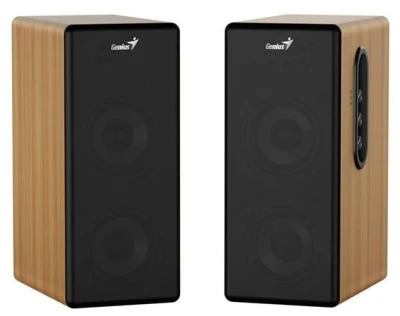 Genius SP-HF1220BT Reproduktory, 2.0, 45W, 3,5mm jack, Bluetooth, dřevěné, regulace basů a výšek,sluchátkový výst.,hnědo-černé Genius SP-HF1220BT Reproduktory, 2.0, 45W, 3,5mm jack, Bluetooth, dřevěné, regulace basů a výšek,sluchátkový výst.,hnědo-černé