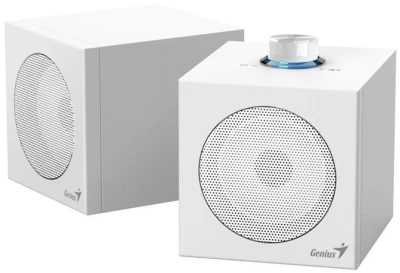 Genius SP-HF300U, Reproduktory, 2.0, 4W RMS, USB-A, USB-C, 2" měniče, dřevěné, ovládání hlasitosti, bílá Genius SP-HF300U, Reproduktory, 2.0, 4W RMS, USB-A, USB-C, 2" měniče, dřevěné, ovládání hlasitosti, bílá