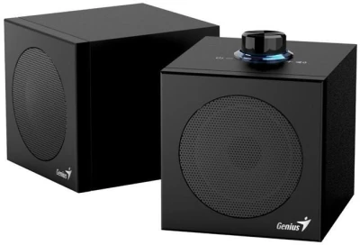 Genius SP-HF300U, Reproduktory, 2.0, 4W RMS, USB-A, USB-C, 2" měniče, dřevěné, ovládání hlasitosti, černé Genius SP-HF300U, Reproduktory, 2.0, 4W RMS, USB-A, USB-C, 2" měniče, dřevěné, ovládání hlasitosti, černé