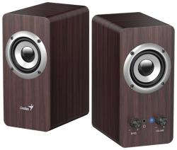 Genius SP-HF400 Reproduktory, 2.0, 10W, 3,5mm jack, dřevěné, tmavé dřevo