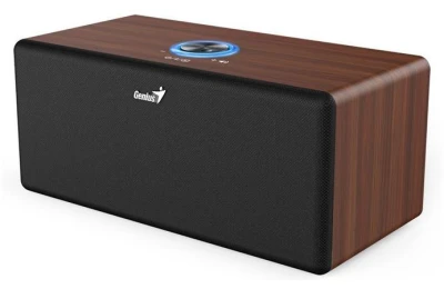Genius SP-HF505BT, Reproduktor, 20W, Bluetooth 5.3, AUX vstup, sluchátkový výstup, ovládání hlasitosti, tmavé dřevo
