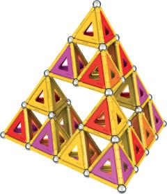 GEOMAG Classic Panels oranžová 388 dílků Eko magnetická (stavebnice)