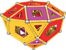 GEOMAG Classic Panels oranžová 388 dílků Eko magnetická (stavebnice)