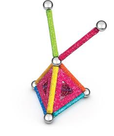 GEOMAG Glitter 22 dílků třpytivá Eko magnetická (stavebnice)