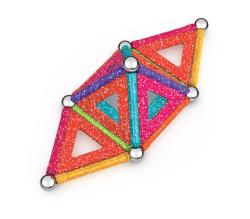 GEOMAG Glitter 35 dílků třpytivá Eko magnetická (stavebnice)