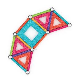 GEOMAG Glitter 35 dílků třpytivá Eko magnetická (stavebnice)