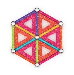 GEOMAG Glitter 35 dílků třpytivá Eko magnetická (stavebnice)
