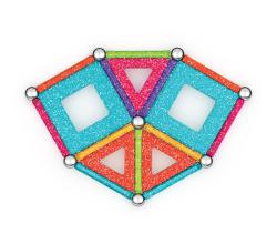GEOMAG Glitter 35 dílků třpytivá Eko magnetická (stavebnice)