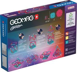 GEOMAG Glitter 60 dílků třpytivá Eko magnetická (stavebnice)