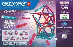 GEOMAG Glitter 60 dílků třpytivá Eko magnetická (stavebnice)