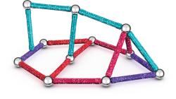 GEOMAG Glitter 60 dílků třpytivá Eko magnetická (stavebnice)