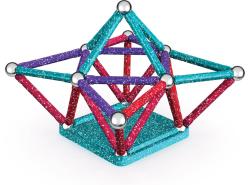GEOMAG Glitter 60 dílků třpytivá Eko magnetická (stavebnice)