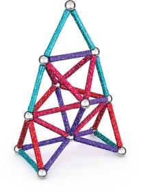 GEOMAG Glitter 60 dílků třpytivá Eko magnetická (stavebnice)