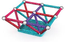 GEOMAG Glitter 60 dílků třpytivá Eko magnetická (stavebnice)