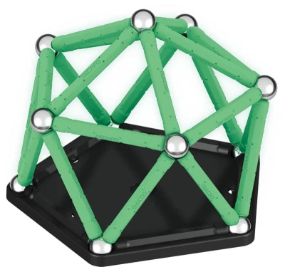 Geomag Glow 42 dílků ve tmě svítící Eko magnetická (stavebnice)