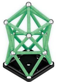 GEOMAG Glow 60 dílků ve tmě svítící Eko magnetická (stavebnice)