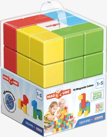Geomag Magicube Green Line Eco kostky barevné 16ks (stavebnice)