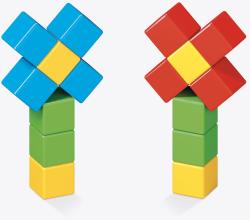 GEOMAG Magicube Green Line Eco kostky barevné 16ks (stavebnice)