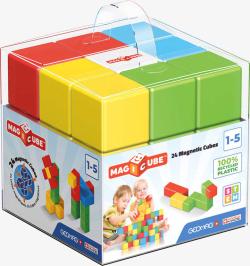 GEOMAG Magicube Green line Eko baby kostky barevné magnetické set 24ks GEOMAG Magicube Green line Eko baby kostky barevné magnetické set 24ks