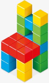 GEOMAG Magicube Green line Eko baby kostky barevné magnetické set 24ks