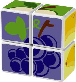 GEOMAG Magicube Ovoce baby obrázkové kostky magnetické 4ks