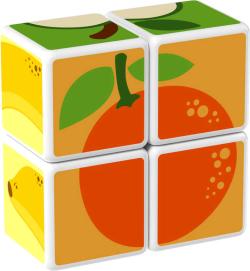 GEOMAG Magicube Ovoce baby obrázkové kostky magnetické 4ks