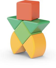 GEOMAG Magicube Shapes baby magnetická stavebnice 6 dílků