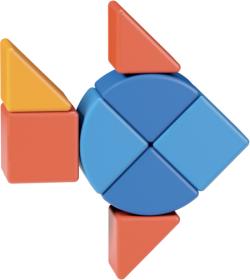 GEOMAG Magicube Shapes baby magnetická stavebnice 9 dílků