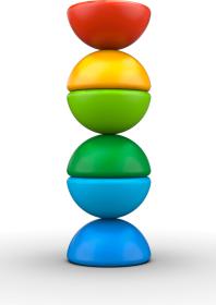 GEOMAG Magicube Stacking baby magnetická stavebnice 6 dílků