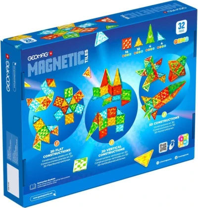 Geomag Magnetic Tiles Gems raketa 32 dílků magnetická (stavebnice)