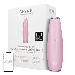 Geske MicroCurrent Face-Lift Pen růžové obličejové zařízení 6 v 1 s aplikací