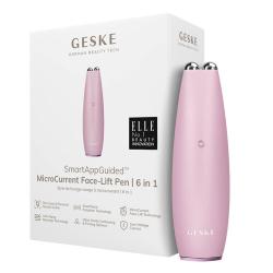Geske MicroCurrent Face-Lift Pen růžové obličejové zařízení 6 v 1 s aplikací