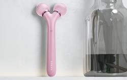 Geske GK000040PK01 růžové 4v1 sonický masážní váleček na obličej s aplikací
