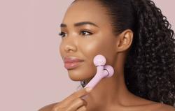 Geske GK000040PK01 růžové 4v1 sonický masážní váleček na obličej s aplikací