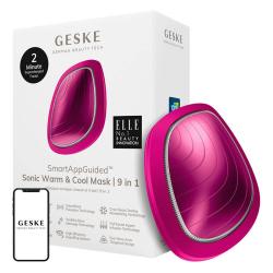 Geske Sonic Warm &amp; Cool Mask 9in1 magenta obličejový masážní přístroj