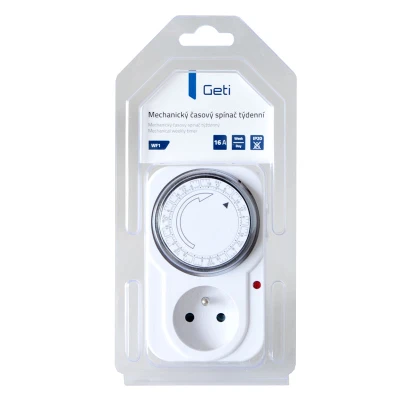 GETI Spínací zásuvka WF1 mechanická týdenní