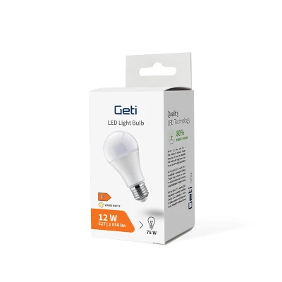 GETI Žárovka LED E27 12W A60 bílá teplá GETI