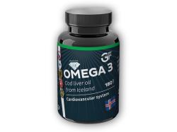 GF nutrition Omega 3 - Cod Liver oil 180 kapslí