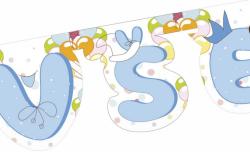 Girlanda Všechno nejlepší party dekorace závěsná 215cm chlapecká papír