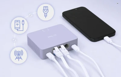 GL.iNet GL-MT5000 světle fialová VPN brána