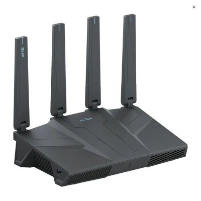 GL.iNet Flint 3e GL-BE6500 tmavě šedý Wi-Fi 7 router