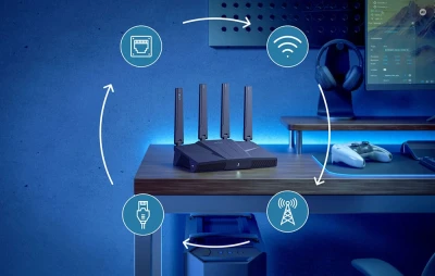 GL.iNet Flint 3e GL-BE6500 tmavě šedý Wi-Fi 7 router
