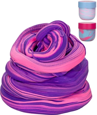 Glamour hmota máslová 500ml zábavný dvoubarevný sliz v kelímku 3 barvy