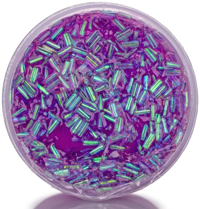 Glamour třpytivý sliz antistresový krystalický 160ml s flitry v kelímku 6 barev