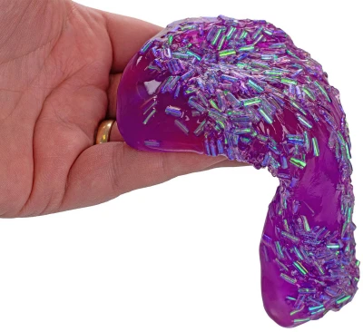 Glamour třpytivý sliz antistresový krystalický 160ml s flitry v kelímku 6 barev