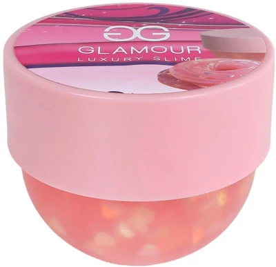 Glamour třpytivý sliz antistresový krystalický 160ml s flitry v kelímku 6 barev