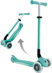 Globber - Primo Foldable Plus Lights V2 - Dark Mint/Mint skládací koloběžka
