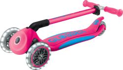 Globber - Primo Foldable Plus Lights V2 - Fuchsia/Sky Blue skládací koloběžka